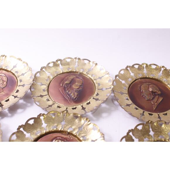 Composers, Wall Plates, Brass and Copper, Music, History, Decor, ~ 250605-WH 301 - Picture 3 of 6